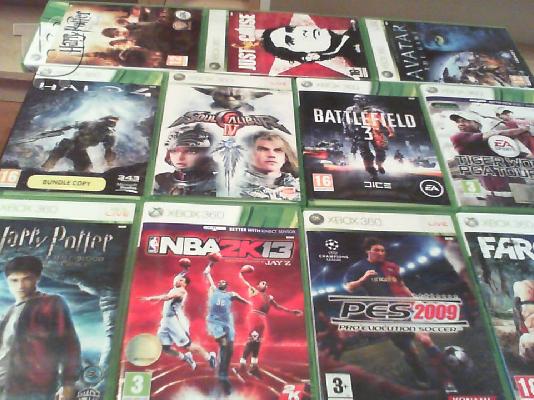PoulaTo: XBOX 360E-250GB -2 wireless controllers-1 charge and play kit-12 paixnidia-xbox headset - € 250